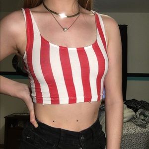 h&m striped croptop